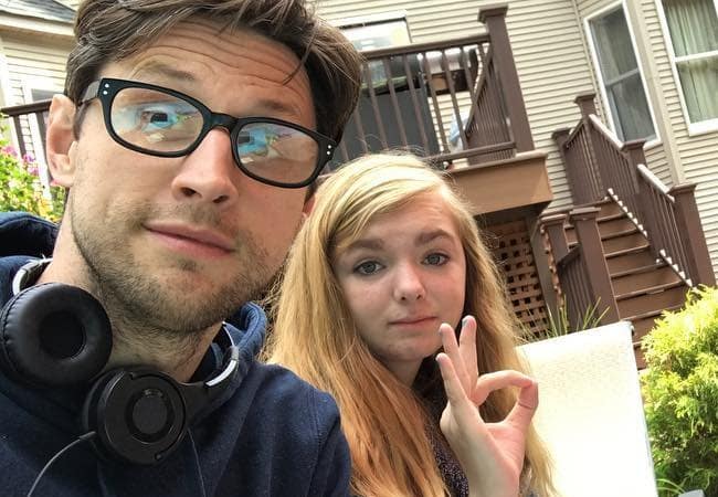 Elsie Fisher and Christopher Storer in a selfie in August 2017