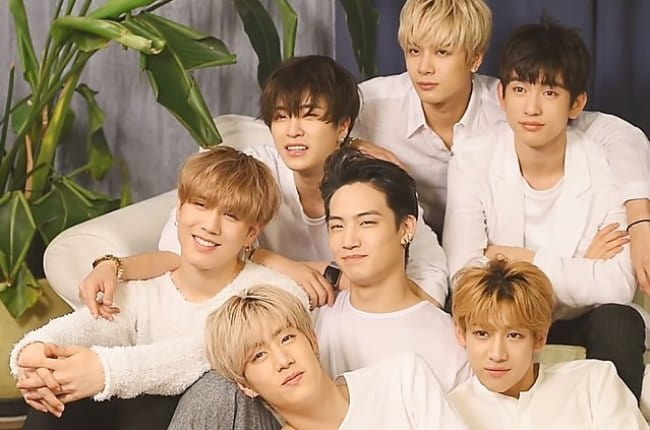 GOT7 during a photoshoot for TenAsia Magazine in September 2015