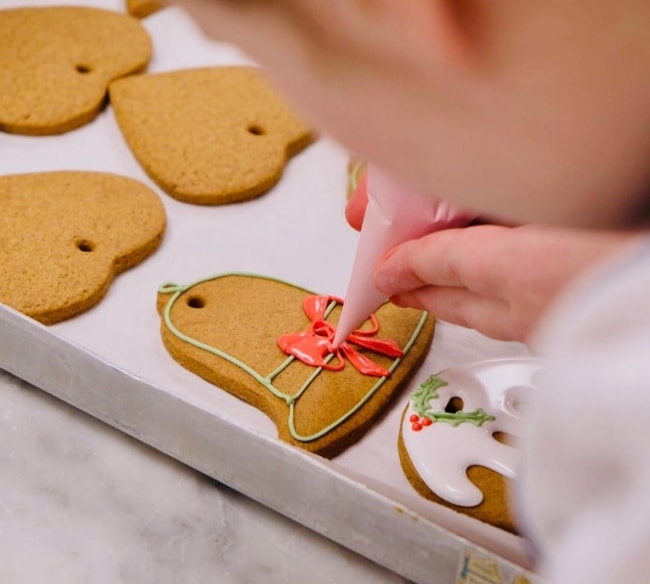 Ginger Bread Biscuits being prepared for the Royal Christmas celebrations in December 2018