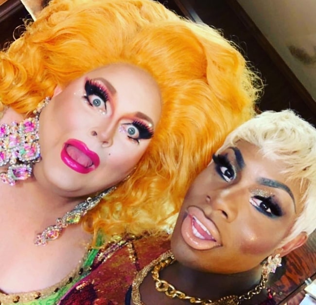 Ginger Minj (Left) in a selfie with Monét X Change in October 2018