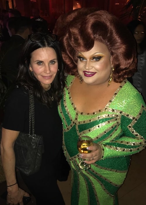 Ginger Minj (Right) with Courtney Cox in December 2018