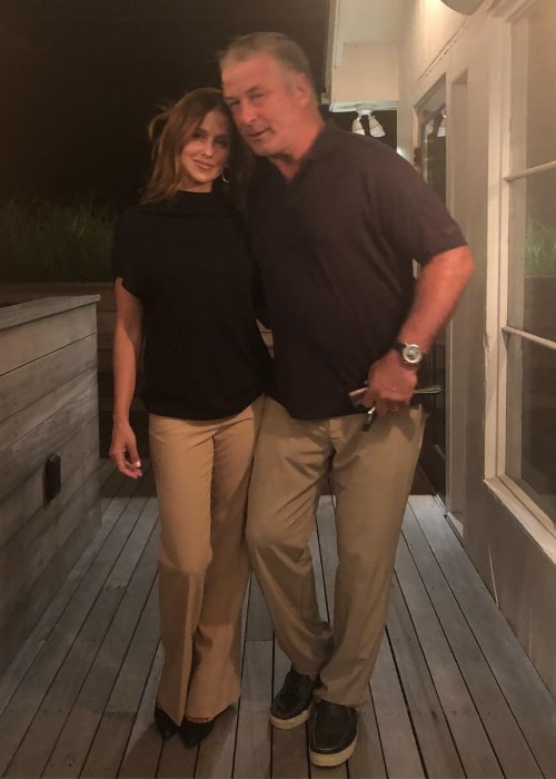 Hilaria Baldwin with Alec Baldwin in August 2018