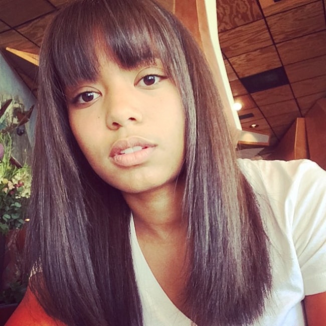 Jaz Sinclair in a selfie in June 2015