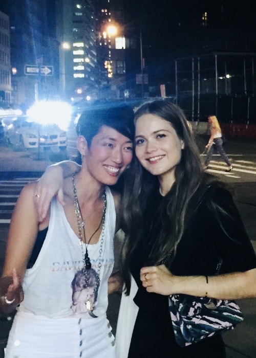 Jihae (Left) with Hera Hilmar in New York in August 2018