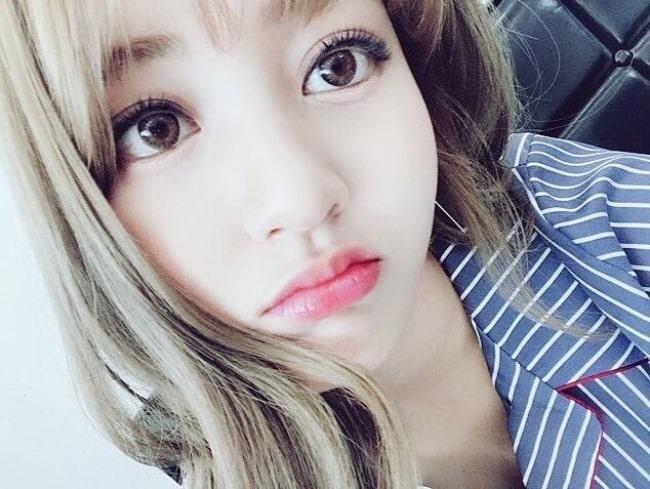 Jihyo as seen in a selfie