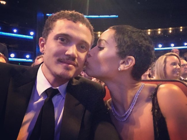 Karl Glusman and Zoë Kravitz in a selfie in September 2017