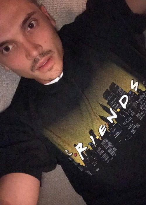 Karl Glusman in an Instagram selfie as seen in July 2018