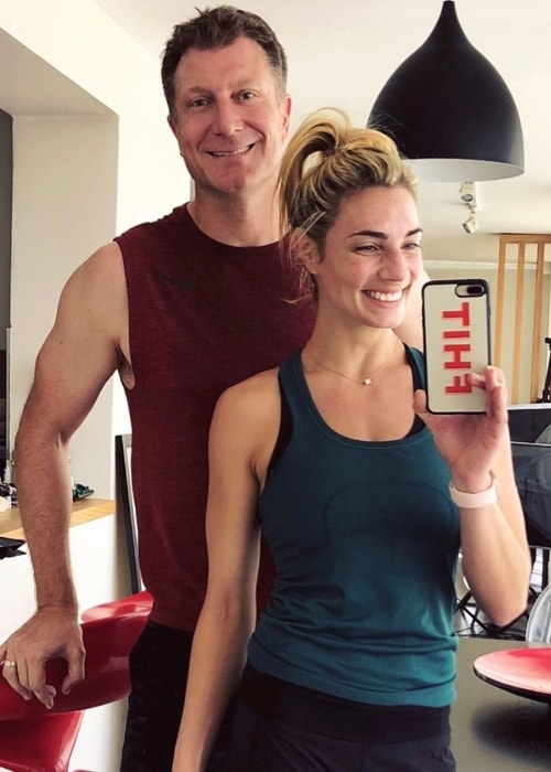 Lauren Hannaford in a mirror selfie with Simon Pryce after in December 2018