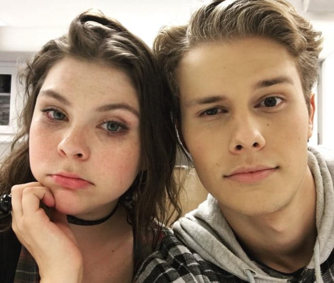 Logan Shroyer and Hannah Zeile in a selfie in August 2017