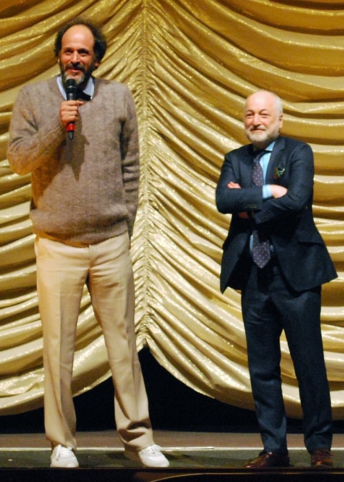 Luca Guadagnino (Left) and André Aciman at the Berlin Film Festival 2017