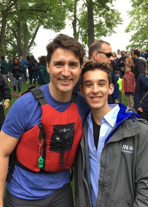 Matthew Isen (Right) with Justin Trudeau in June 2017