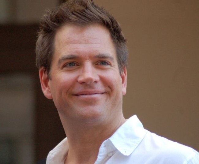 Michael Weatherly at a ceremony for Mark Harmon to receive a star on the Hollywood Walk of Fame in October 2012