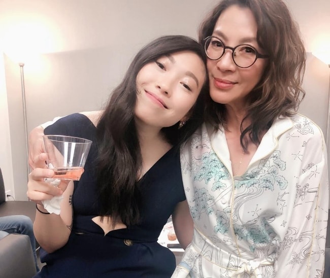 Michelle Yeoh (Right) with Awkwafina in October 2018