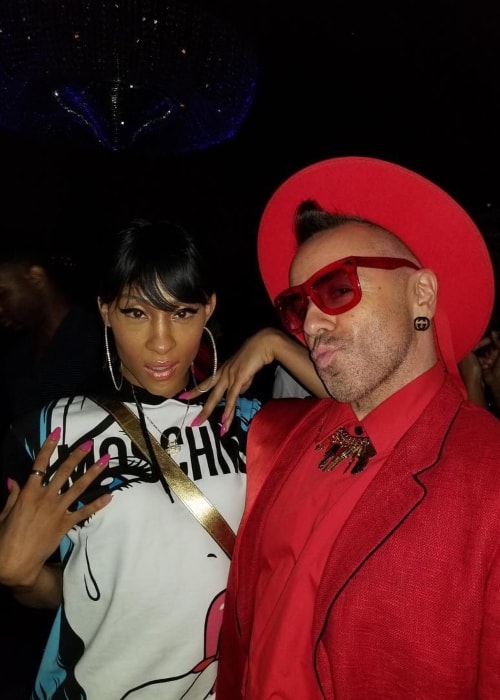 Mj Rodriguez with Legendary Damon in August 2018