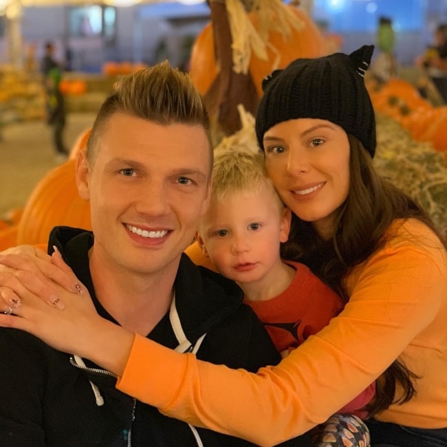 Nick Carter met zijn gezin in oktober 2018