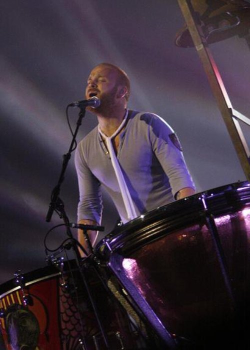 Will Champion during the band's 2008 tour Viva la Vida