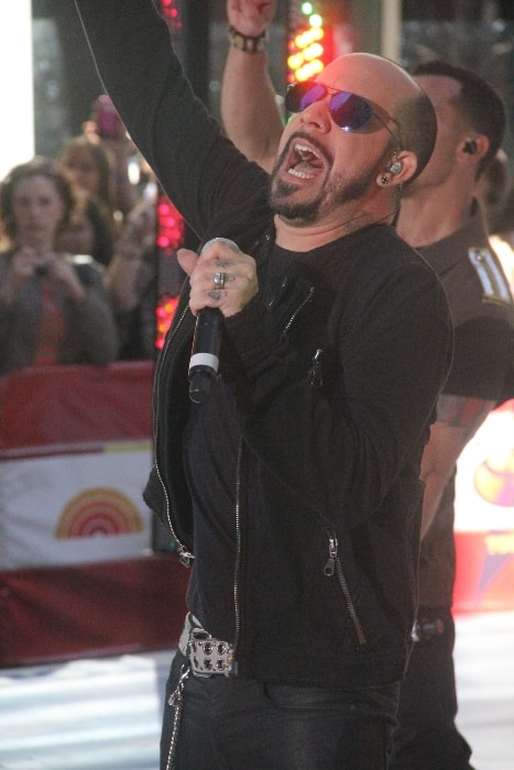 AJ McLean while performing with the band in June 2011