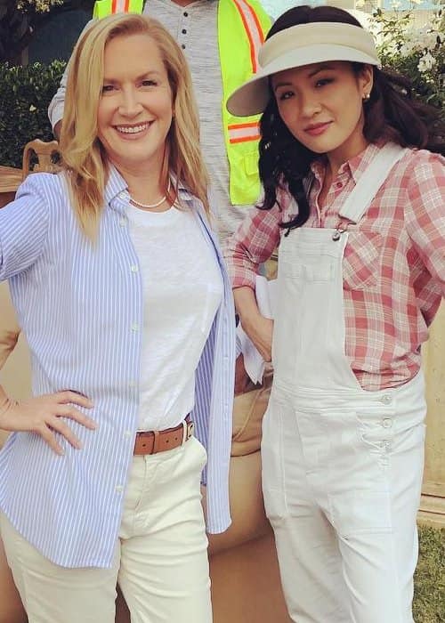 Angela Kinsey (Left) and Constance Wu as seen in September 2018