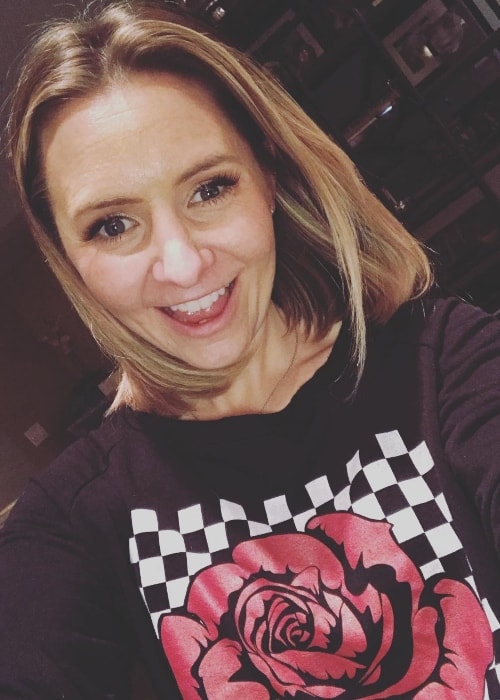 Beverley Mitchell in a selfie in January 2019