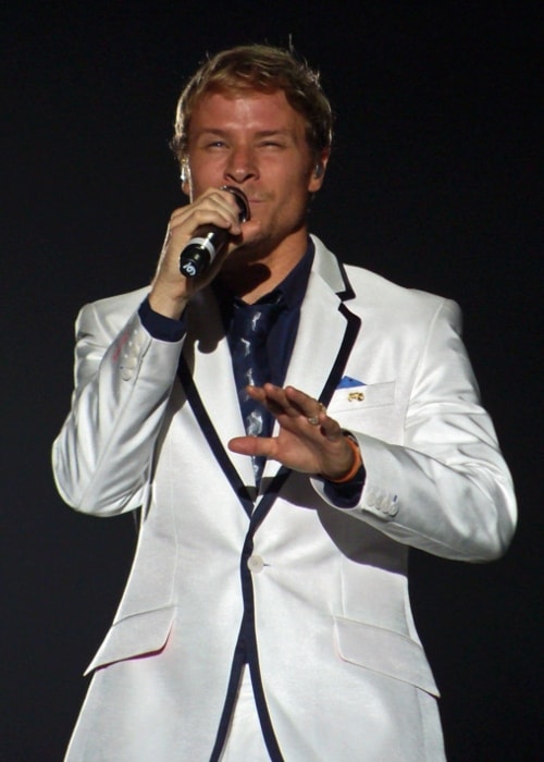 Brian Littrell as seen while performing at a show in April 2012