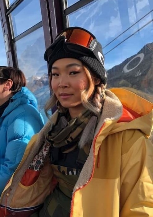 Chloe Kim at Saas-Fee in October 2017