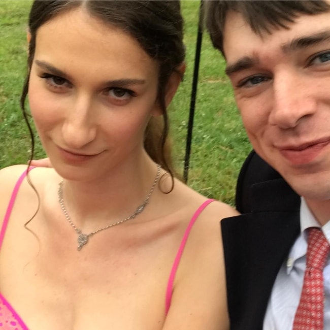 Cole Mohr in a selfie with Prisca Vera Franchetti in June 2018