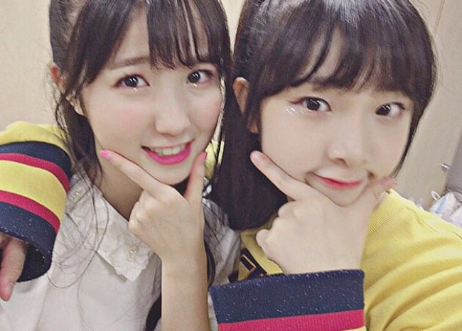 Hitomi Honda (Right) with a fellow band member in September 2018