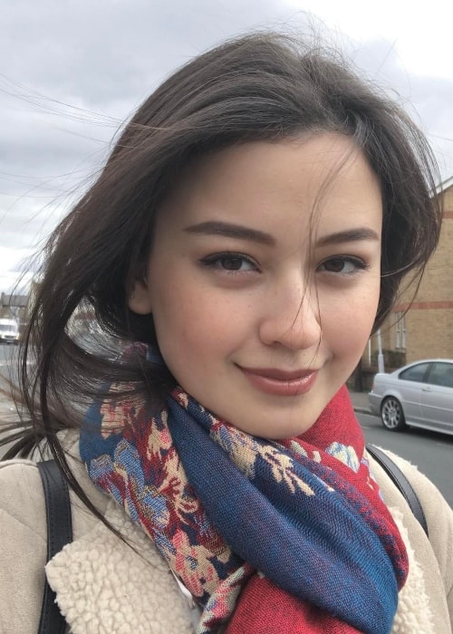 Kimberly Ryder in a selfie in London, United Kingdom in March 2017