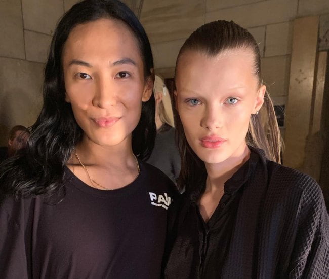 Kris Grikaite (Right) and Alexander Wang as seen in December 2018