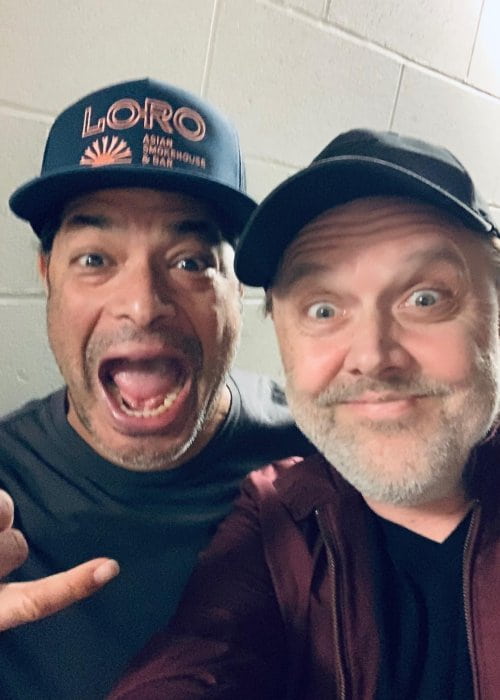 Lars Ulrich (Right) and Robert Trujillo in a selfie in December 2018