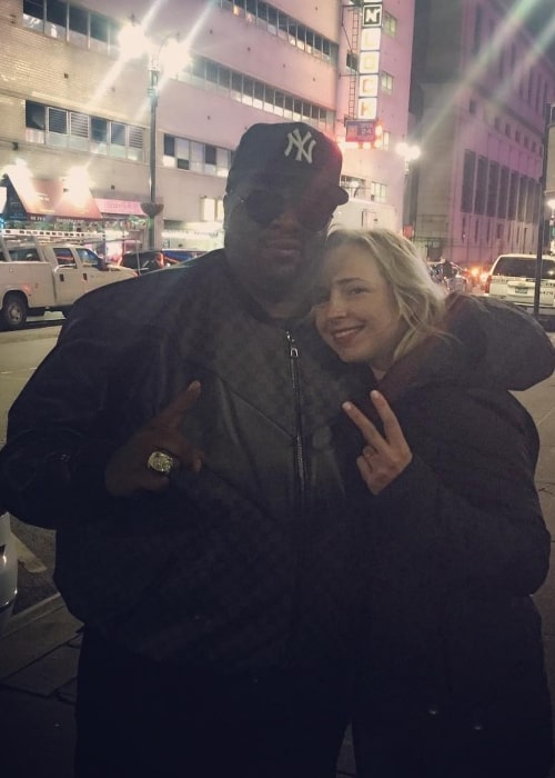 Lecy Goranson with Eric B at Madison Square Garden in March 2018