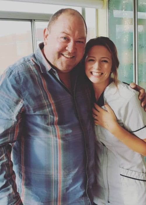 Mark Addy and Becca Snow-Holliday as seen in October 2018