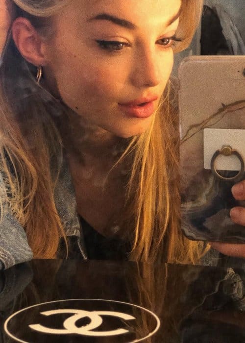Monica Ollander in a selfie in April 2018