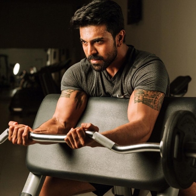 Ram Charan as seen while working out