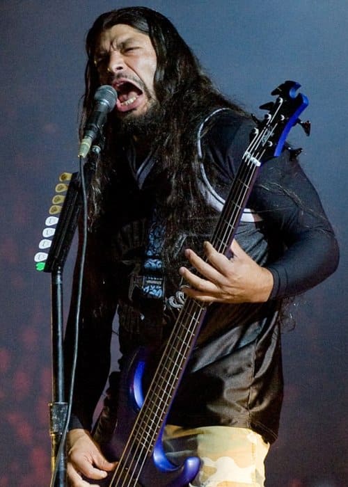 Robert Trujillo performing with Metallica at O2 in London