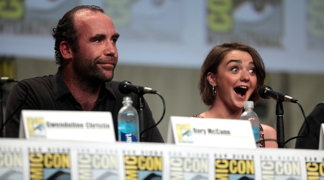 Rory McCann as seen with Maisie Williams at the San Diego Comic-Con International for 'Game of Thrones' in July 2014