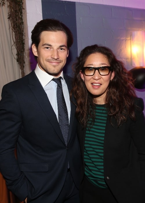 Sandra Oh with Giacomo Gianniotti at the 2016 CFC in L.A. - Honouring Don McKellar