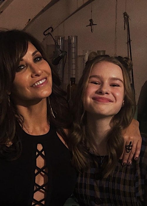 Trinity Rose Likins (Right) with Gina Gershon in January 2019