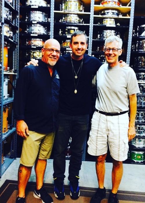 Brad Fischetti as seen in a picture with LFO drummers Tim and Floyd in June 2017