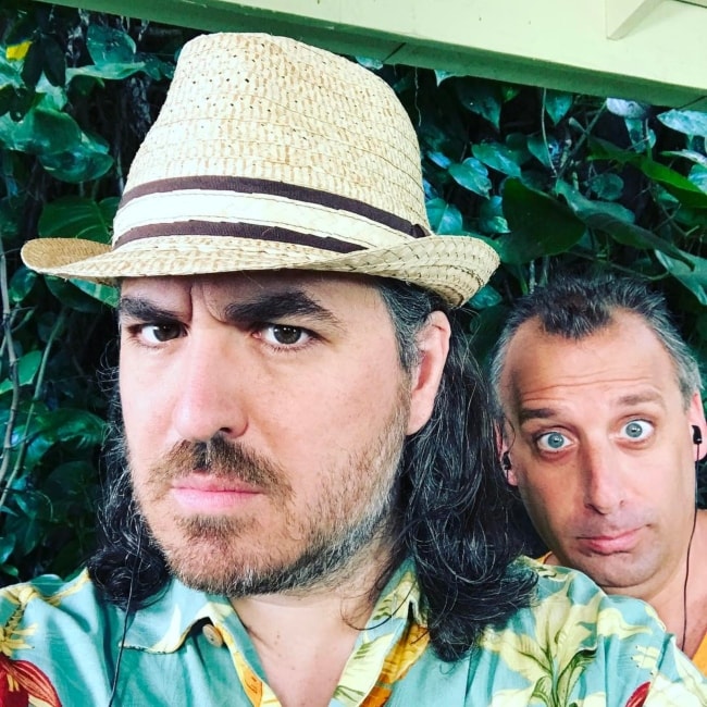 Brian Quinn in a selfie with Joe Gatto in Hawaii in April 2017