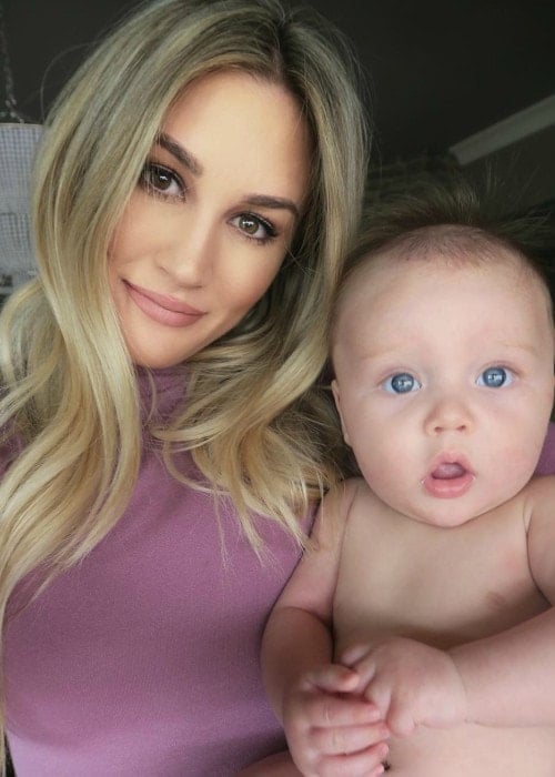 Brittany Kerr as seen in a selfie with her son in April 2018