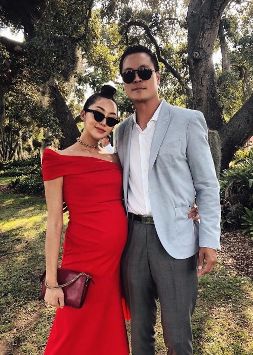 Chriselle Lim with Allen Brighten in July 2018