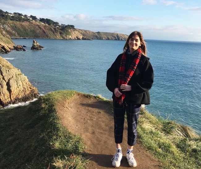 Céline Buckens at Howth Cliff Walk in January 2019