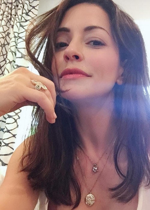 Emmanuelle Vaugier in a selfie in Los Angeles, California in August 2018