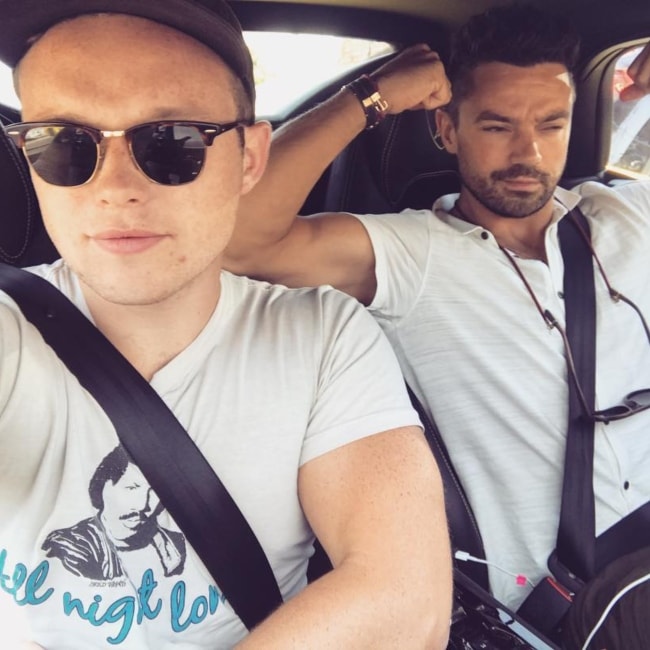 Ian Colletti in a selfie with Dominic Cooper in May 2018