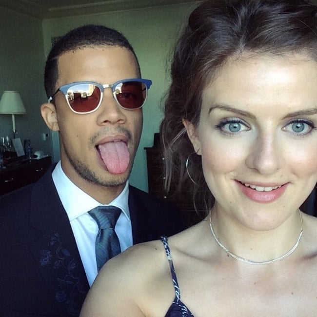 Jacob Anderson in a selfie with Aisling Loftus in July 2017