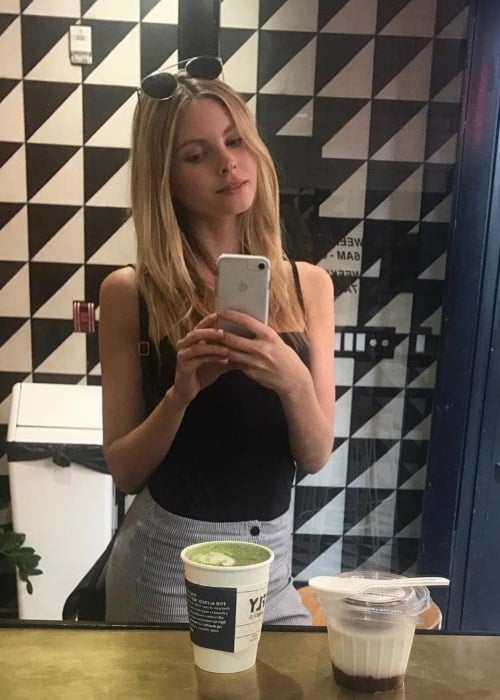 Jayla Harnwell in a selfie taken at Alfred Coffee In The Alley in February 2018