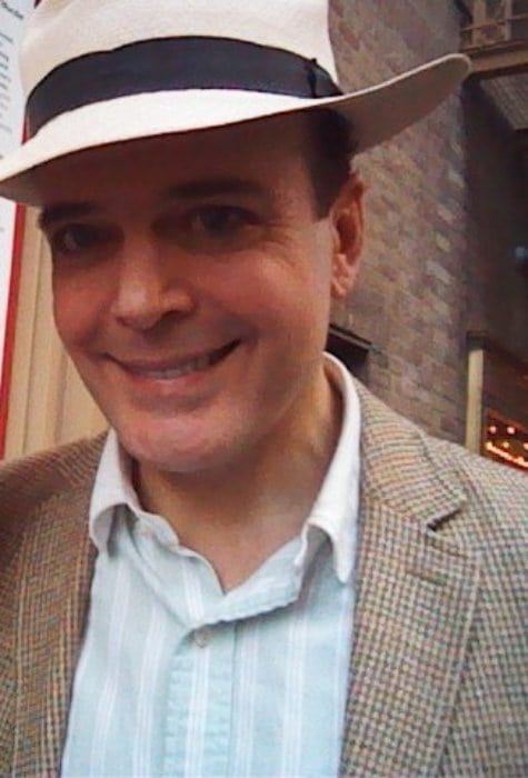 Jefferson Mays outside after a showing of The Gentleman's Guide to Love and Murder in July 2014