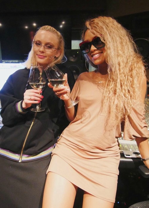 Jilly Anais with Zara Larsson as seen in April 2018