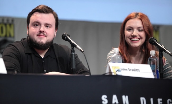 John Bradley and Hannah Murray at the San Diego Comic-Con International for 'Game of Thrones' in July 2015